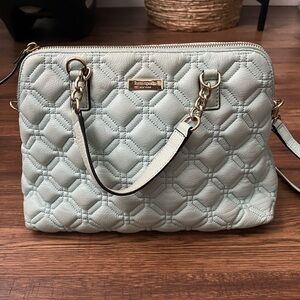 Kate Spade Light Blue Quilted Crossbody Bag